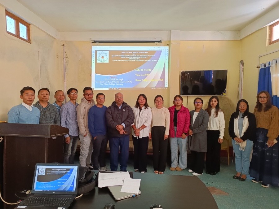 Internal Quality Assurance Cell of Sao Chang College, Tuensang, organised a one day faculty development programme on November 4.